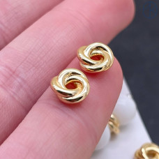 Бусина двойная, цвет золото 8 мм 