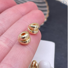 Бусина двойная, цвет золото 8х6 мм