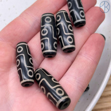 Бусина Дзи 9 глаз черно-белый 30х11 мм 