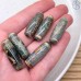 Бусина Дзи Кубера коричнево-зеленый бочонок 30х11 мм