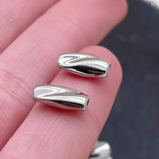 Бусина фриформ, цвет серебро 11х5 мм