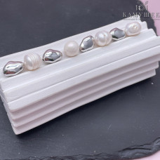 Бусина фриформ, цвет серебро 11х8 мм