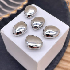 Бусина фриформ, цвет серебро 13 мм