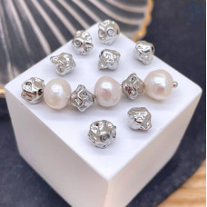 Бусина фриформ, цвет серебро 19 мм