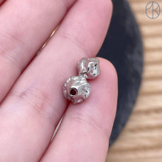 Бусина фриформ, цвет серебро 19 мм