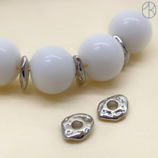 Бусина фриформ, цвет серебро 5х1 мм 