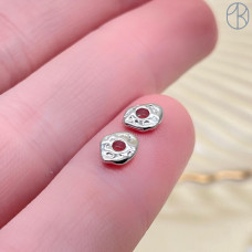 Бусина фриформ, цвет серебро 5х1 мм 