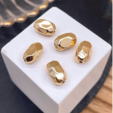 Бусина фриформ, цвет золото 11 мм 