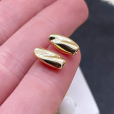 Бусина фриформ, цвет золото 11х5 мм