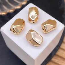 Бусина фриформ, цвет золото 14 мм 