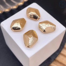 Бусина фриформ, цвет золото 14 мм 