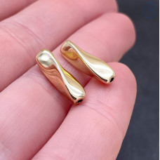 Бусина фриформ, цвет золото 16х5 мм