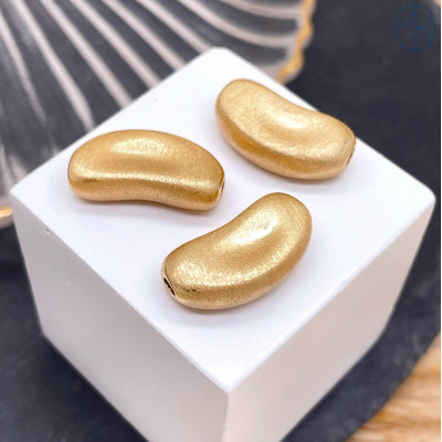 Бусина фриформ, цвет золото 19 мм