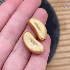 Бусина фриформ, цвет золото 19 мм