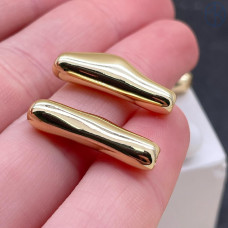 Бусина фриформ, цвет золото 23х8 мм