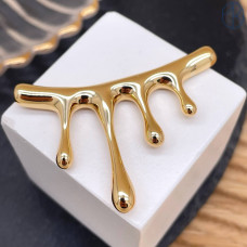 Бусина фриформ, цвет золото 45х6 мм 