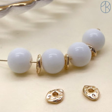 Бусина фриформ, цвет золото 5х1 мм