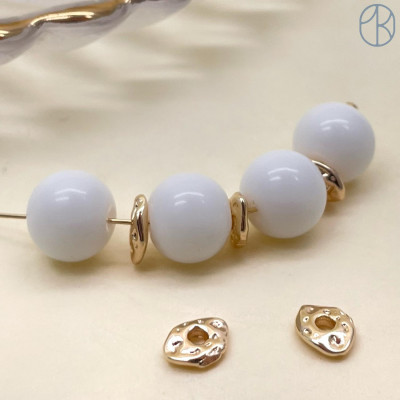 Бусина фриформ, цвет золото 5х1 мм