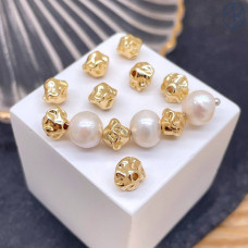 Бусина фриформ, цвет золото 6 мм