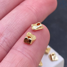 Бусина фриформ, цвет золото 6х4 мм