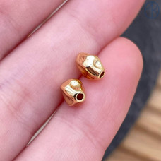 Бусина фриформ, цвет золото 6х4 мм 