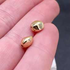 Бусина фриформ, цвет золото 6х7 мм