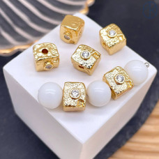 Бусина фриформ, цвет золото 8 мм 