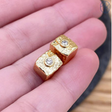 Бусина фриформ, цвет золото 8 мм 