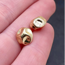 Бусина фриформ, цвет золото 9 мм