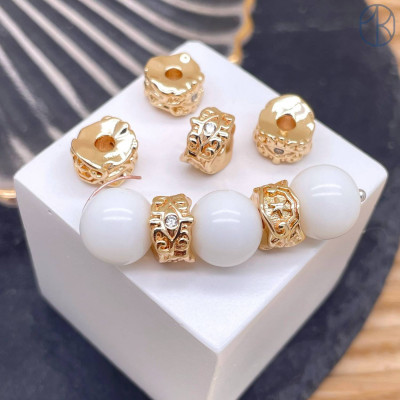 Бусина фриформ глаз, цвет золото 9х5 мм