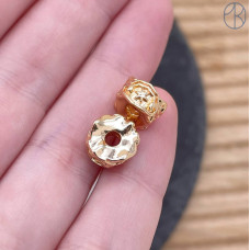 Бусина фриформ глаз, цвет золото 9х5 мм