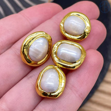 Бусина фриформ жемчуг барокко, цвет золото ~ 15 мм 