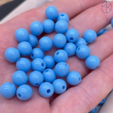 Бусина голубая уп. 25 шт 7 мм