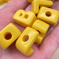Бусина H желтая 20 мм