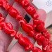 Бусина морской конек керамика, цвет красный 19 мм штучно