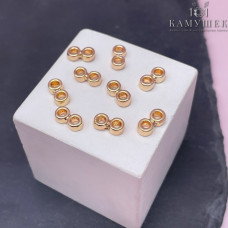 Бусина на 2 ряда, цвет золото 5х8 мм 