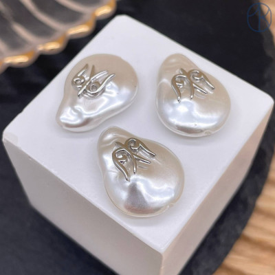 Бусина национальная майорка, цвет серебро 20 мм