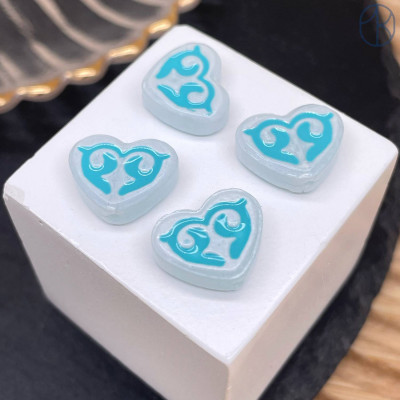 Бусина национальная сердце №1 12 мм