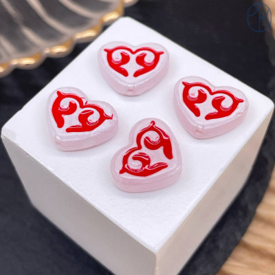 Бусина национальная сердце 12 мм