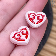 Бусина национальная сердце 12 мм