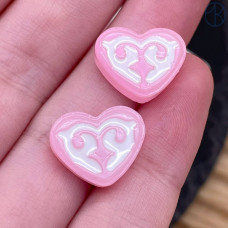 Бусина национальная сердце №2 12 мм