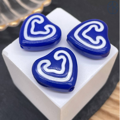 Бусина национальная сердце №2 19 мм