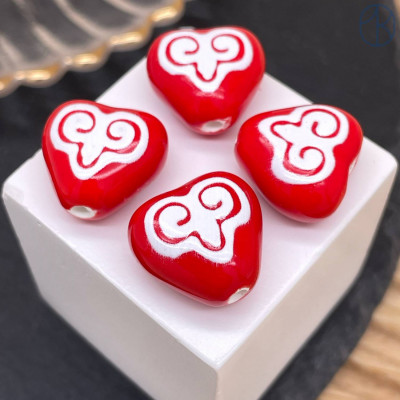 Бусина национальная сердце №3 16 мм