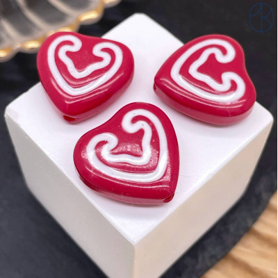 Бусина национальная сердце №4 19 мм