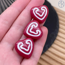Бусина национальная сердце №4 19 мм