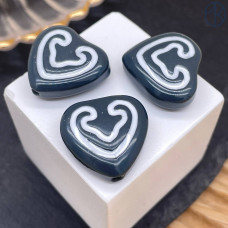 Бусина национальная сердце №5 19 мм