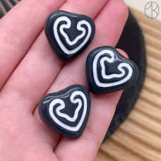 Бусина национальная сердце №5 19 мм