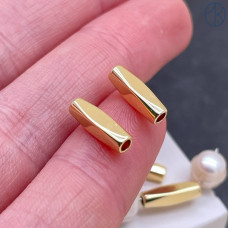 Бусина огранка, цвет золото 11х3 мм