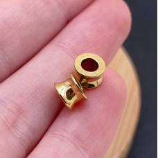 Бусина песочные часы сталь 4 мм, цвет золото 18К