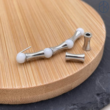 Бусина песочные часы сталь 8 мм, цвет серебро